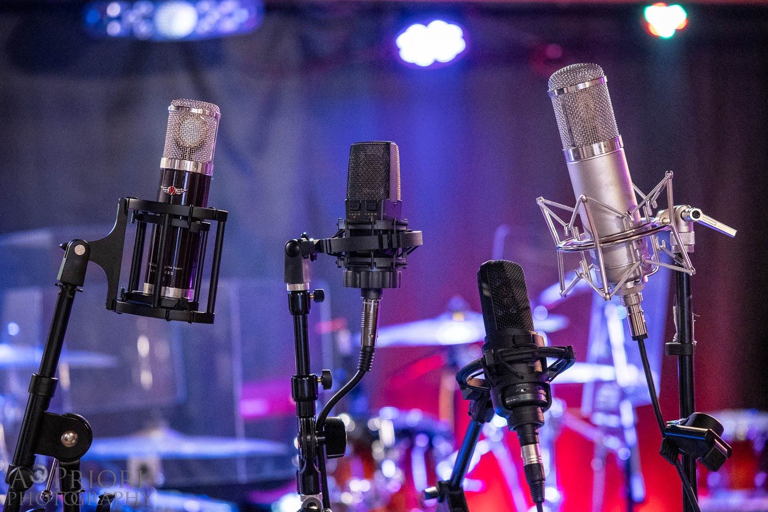 Microphones on the stage