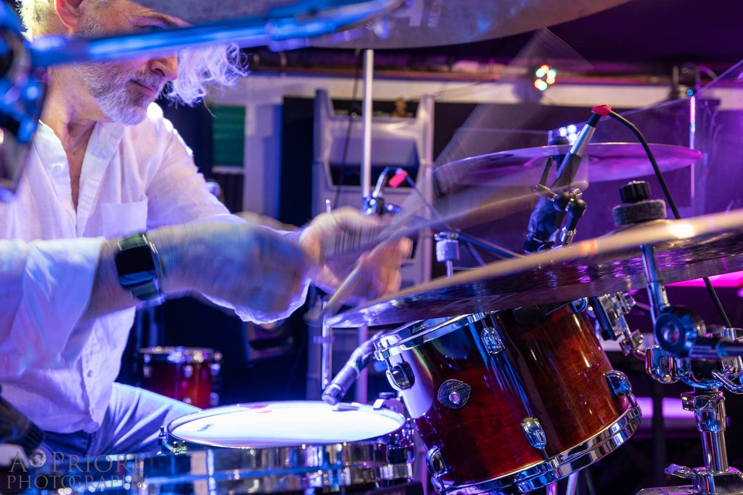 Drums during a live performance